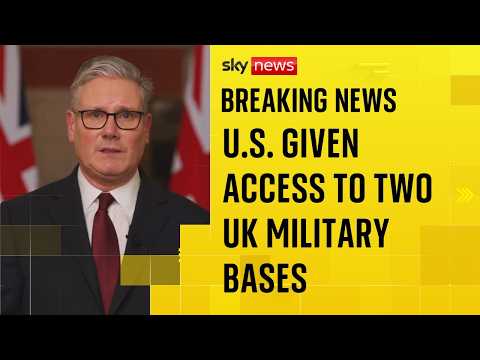 U.S. given permission to use two British bases to attack Iranian missile sites