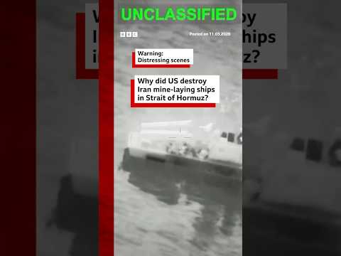 The US said it’s eliminated 16 mine-laying boats in the Strait of Hormuz. #US #BBCNews