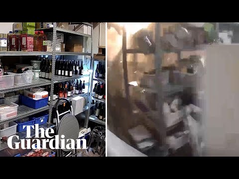 Moment blast from Iranian missile damages Tel Aviv restaurant