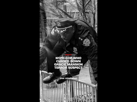 NYPD cop reacts to photo of him chasing down Gracie Mansion terror suspect