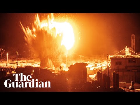 Fire breaks out after Israel strikes Gaza displacement camp