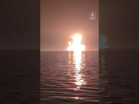 Two oil tankers ablaze after attack in Iraqi waters