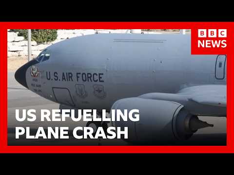 Four killed after US refuelling plane crashes in Iraq, military confirms | BBC News
