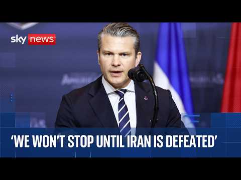 Pete Hegseth gives update on Iran war from the Pentagon