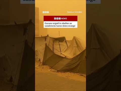 Gazans urged to shelter as sandstorm turns skies orange. #BBCNews