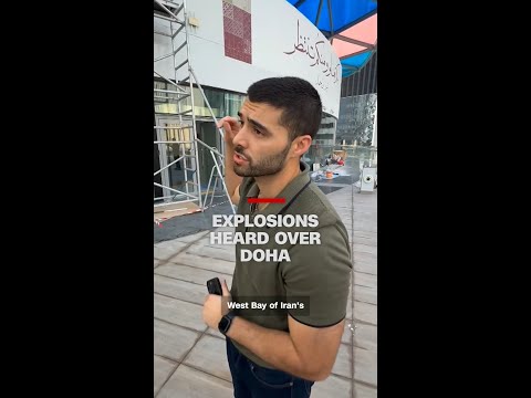 Explosions heard over Doha