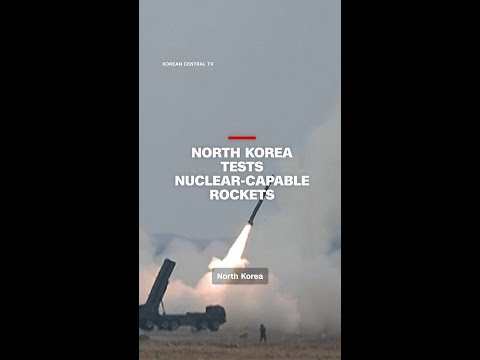 North Korea tests nuclear-capable rockets