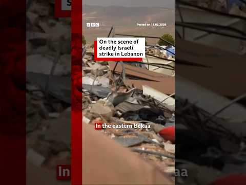 On the scene of a deadly Israeli strike in Lebanon. #BBCNews