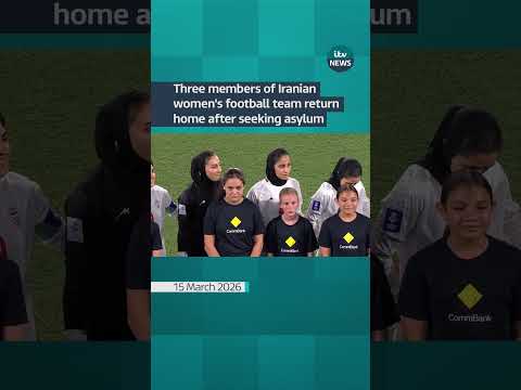 Three members of the Iranian women’s football team return home after seeking asylum