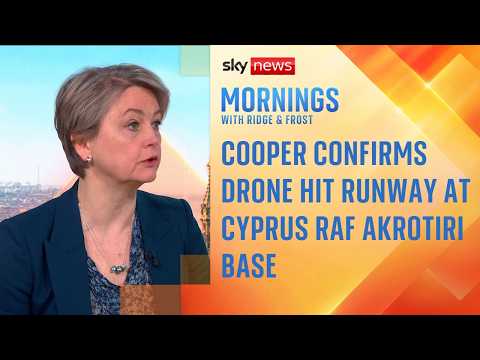 Foreign secretary confirms drone hit runway at Cyprus RAF base
