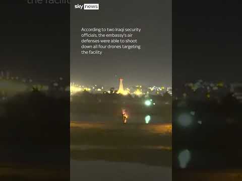 Fire erupts after U.S. embassy in Iraq after drone attack
