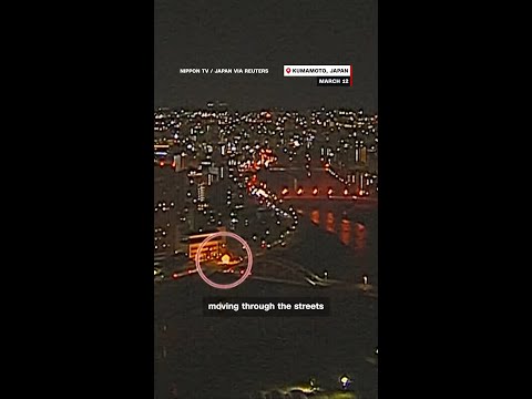 Flaming food truck driven to fire station