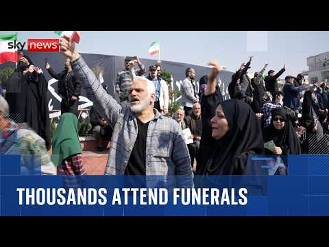 Thousands of Iranians attend funeral for security chief Larijani and crew of sunken navy ship