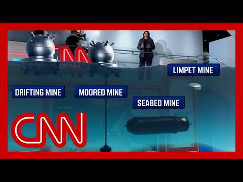 What kind of sea mines is Iran using in Strait of Hormuz?