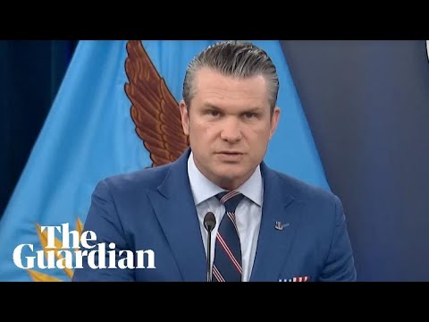 US secretary of defence Pete Hegseth gives briefing on Iran – watch live