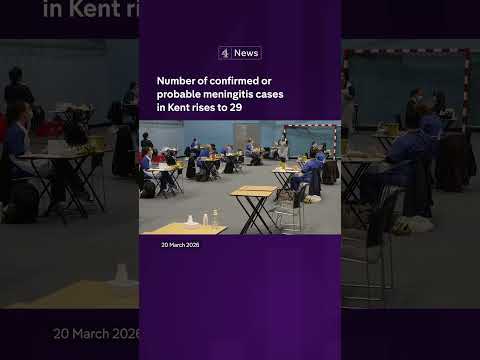 Students queue for meningitis vaccines in Kent