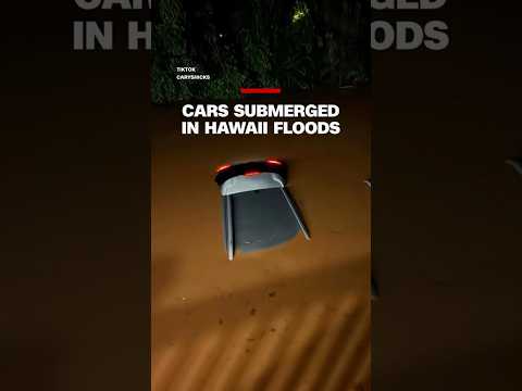 Cars submerged in Hawaii floods