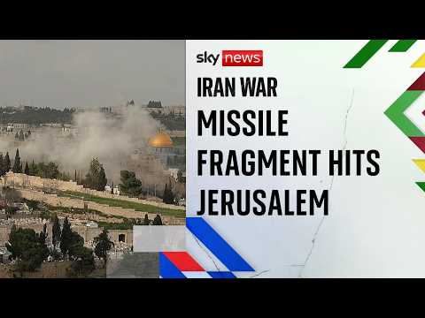 Sky News witnesses missile fragment hitting Jerusalem’s Old City