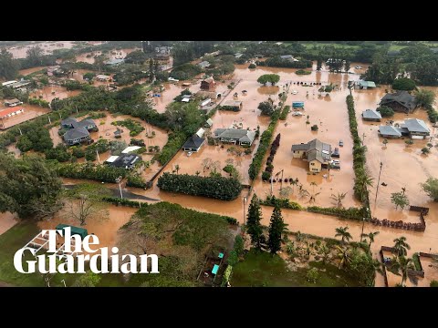 Aerial video shows extent of Hawaii flooding, worst in more than 20 years