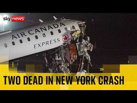 Pilot and co-pilot killed at New York airport after collision with fire engine