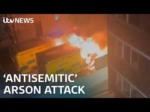 Watch the moment Jewish community ambulance set on fire in ‘antisemitic’ arson attack
