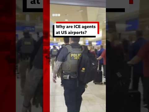 Why are ICE agents at US airports? #US #ICE #BBCNews