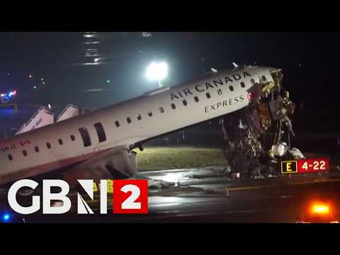 WATCH: Crews on scene at LaGuardia Airport after Air Canada Express jet collision