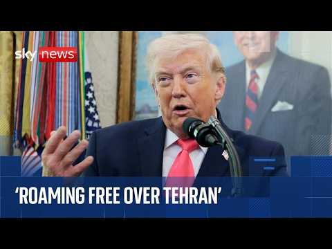 Trump gives Iran war update while swearing in new Secretary of Homeland Security