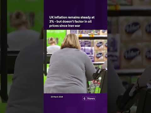 UK inflation remains steady at 3% – but doesn’t factor in oil prices since Iran war