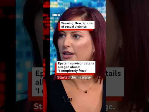 Joanna Harrison says she met Jeffrey Epstein aged 18 and the abuse began with a massage. #BBCNews