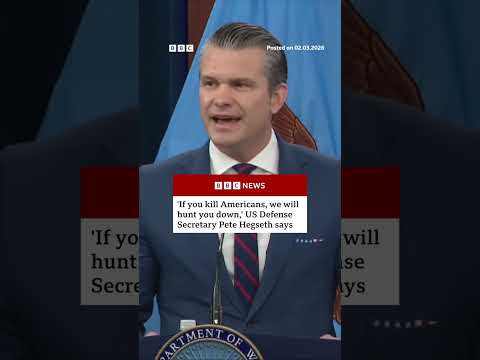 ‘If you kill Americans, we will hunt you down,’ US Defense Secretary Pete Hegseth says. #BBCNews