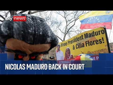 Live outside NY court as former Venezuelan President appears for first time since January