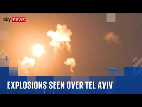 Explosions seen in the sky over Tel Aviv