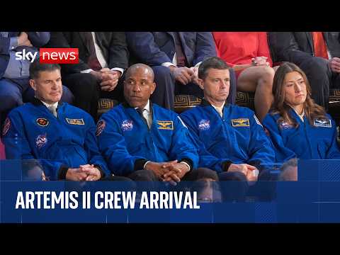 Arrival of the Artemis II astronauts at the Kennedy Space Center