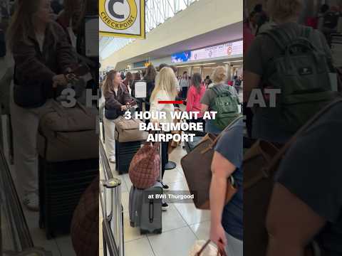 3 hour wait at Baltimore airport