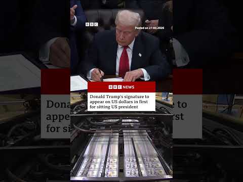 Donald Trump’s signature to appear on US dollars in first for sitting US president. #Money #BBCNews