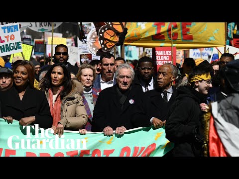 Millions join No Kings events in US and across the world to protest against Trump