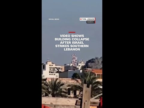 Video shows building collapse after Israel strikes southern Lebanon