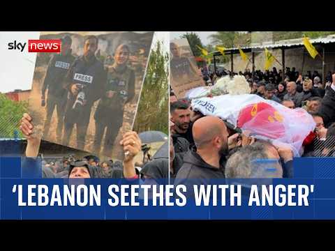‘Lebanon seethes with anger’: Mourners gather for funeral of journalists killed