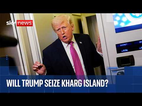Trump makes new obliteration threat – as he claims to be talking to ‘new regime’ | Sky News coverage