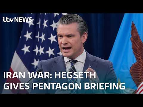 US defence secretary Pete Hegseth gives Pentagon briefing on Iran war