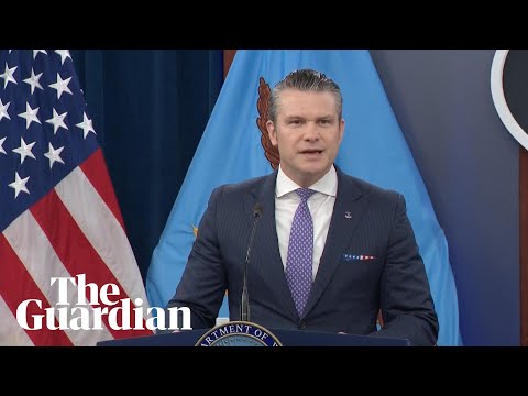 US secretary of defense gives briefing on Iran – watch live