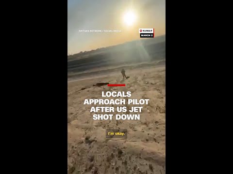 Locals approach pilot after US jet shot down
