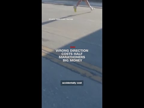 Wrong direction costs half marathoners big money