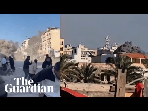 Building collapses in Lebanon after Israeli strikes