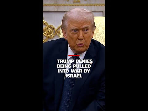 Trump denies being pulled into war by Israel