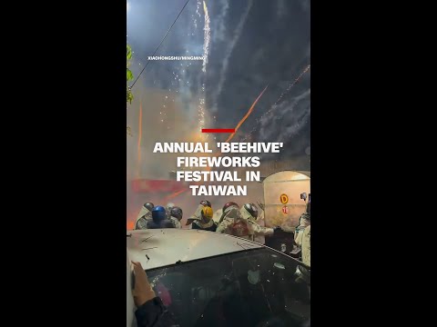 Annual ‘beehive’ fireworks festival wards off bad luck in Taiwan