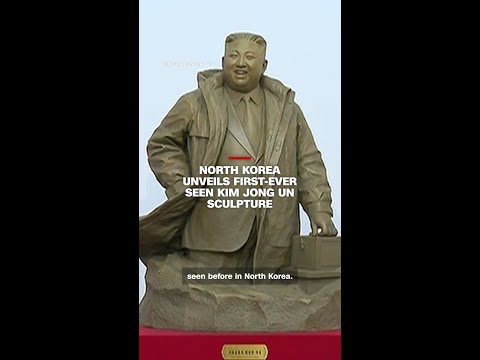 North Korea unveils first-ever seen Kim Jong Un sculpture