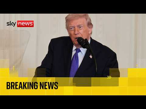 President Trump hosts roundtable after US submarine sinks Iranian warship