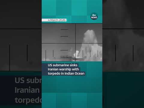 US submarine sinks Iranian warship with torpedo in international waters #iran #usa #srilanka